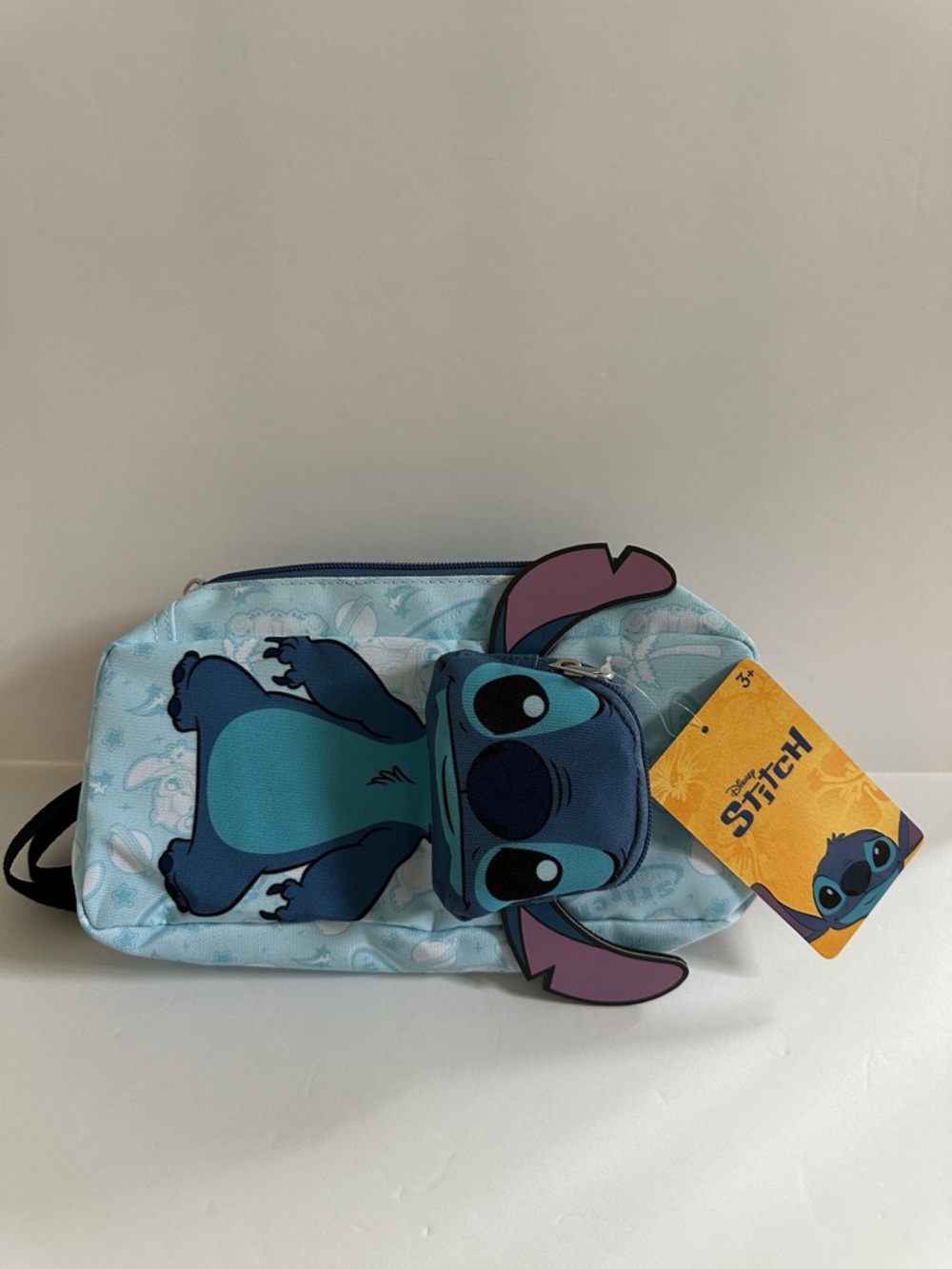 Disney Lilo and Stitch Stitch Character Zip Sling - Crossbody Bag
